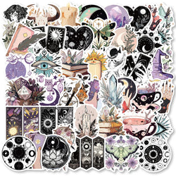 Boho Witchy Magic Crystal Stickers Waterproof Laptop Skateboard Car Phone Toy 10/30/50pcs (Online Order Only)