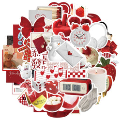 Cartoon New Year Stickers 10/30/50pcs Aesthetic Graffiti DIY Skateboard Phone Fridge Bike Decals (ONLINE ORDER ONLY)