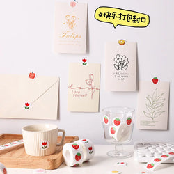 500pcs/roll Cute Strawberry Reward Stickers Scrapbooking  Fruit Envelope Seal Stickers For Birthday Party Favors Baking Goods (Online Order Only)