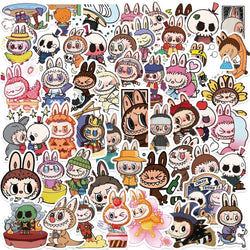 50pcs Labubu Monster Cartoon Stickers Pack Cute Water Bottle Laptop Skateboard Scrapbook Waterproof Sticker Accessories (Online Order Only)