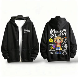 One Piece Anime Zipper Hoodie Y2K Oversized Style (ONLINE ORDER ONLY)