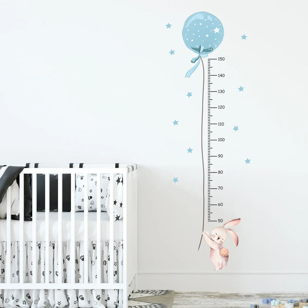 3PC Cartoon Animal Height Ruler Wall Stickers for Waterproof Removable PVC Kids Room Kindergarten Home Decoration (Online Order Only)