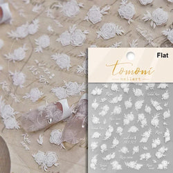 Pale Flower Bouquet Label Bowknot Stationery Sunflower Daisy Leaf 3D Self Adhesive Nail Art Stickers Rhinestone Manicure Decals (Online Order Only)