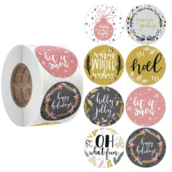 100-500pcs Thank You Sticker Design Diary Christmas Sticker Gift Sealing Sticker Holiday Birthday Party Gift Decoration Label (ONLINE ORDER ONLY)