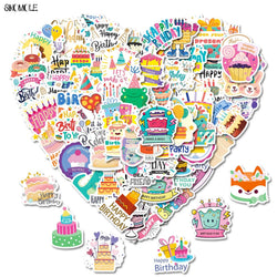 Birthday Cake PVC Stickers - Kids Toys, Gifts, Decoration, Stationery, Graffiti Decals (Online Order Only)