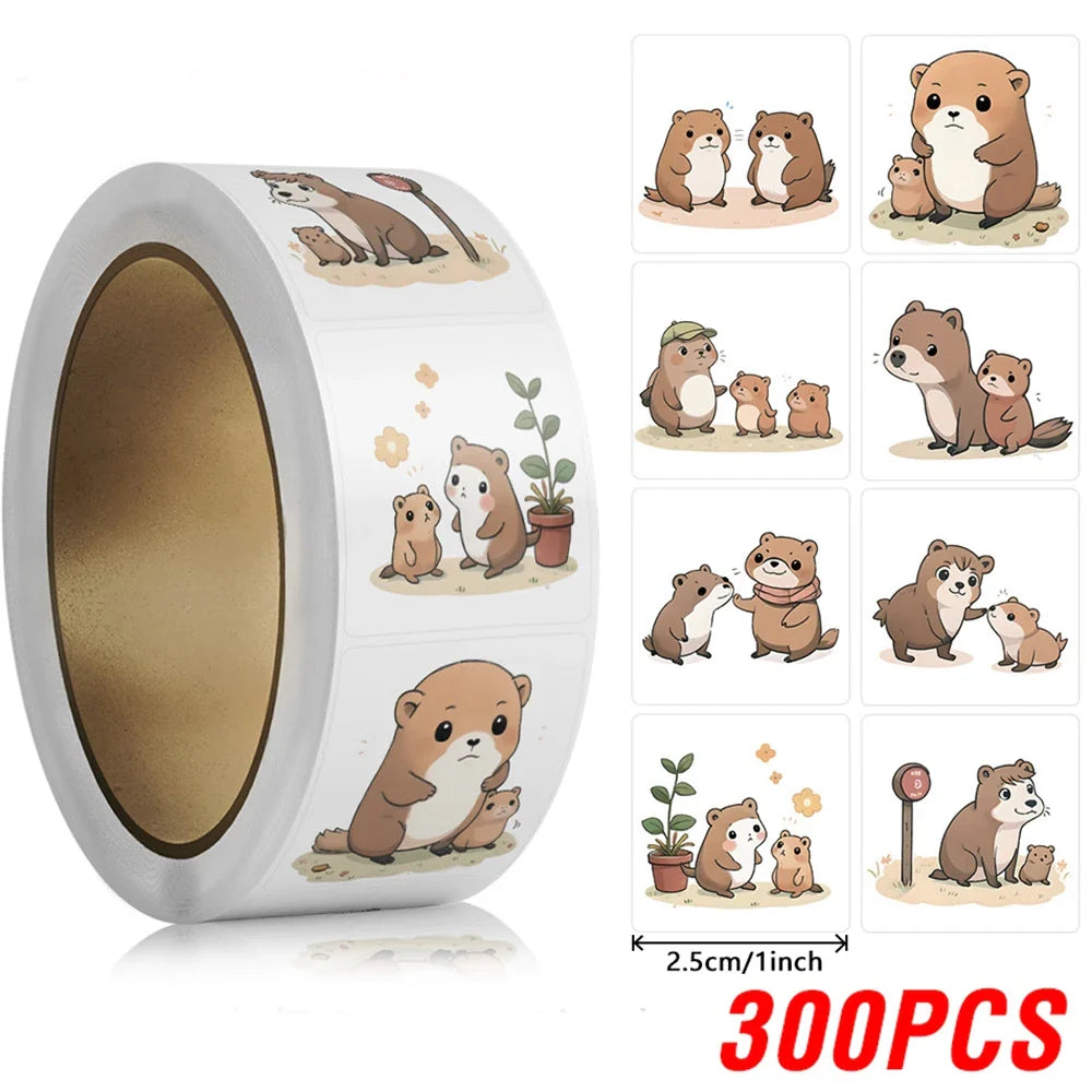 100-500pcs Cute Animals Stickers for Kids Kindergarten School Encouragement Students Games Toy Reward Laptops Labels Sticker (ONLINE ORDER ONLY)