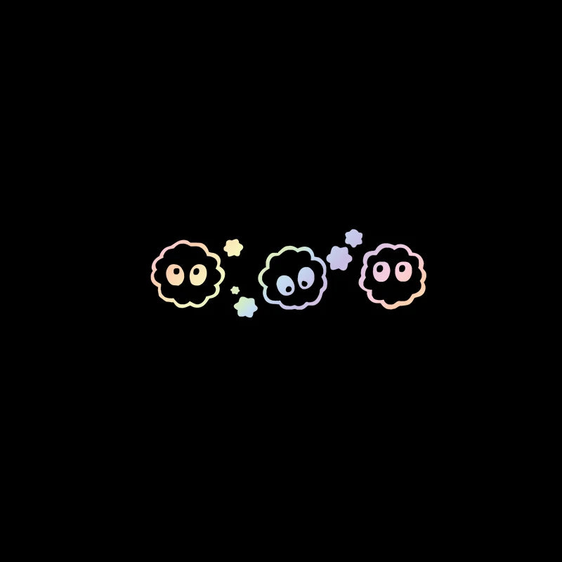 Japanese Anime for Soot Sprite Inspired for Car Stickers Decoration Rearview Mirror External Accessories Waterproof Vinyl Decals (ONLINE ORDER ONLY)