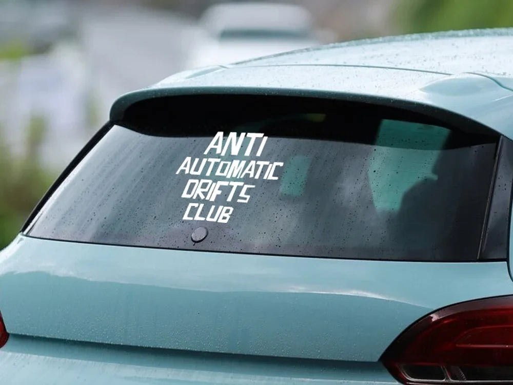 “ANTI AUTOMATIC DRIFTS CLUB"Stickers,Car Styling Decoration Car Accessories Waterproof Vinyl Decal,For Car Truck Motorcycle (ONLINE ORDER ONLY)