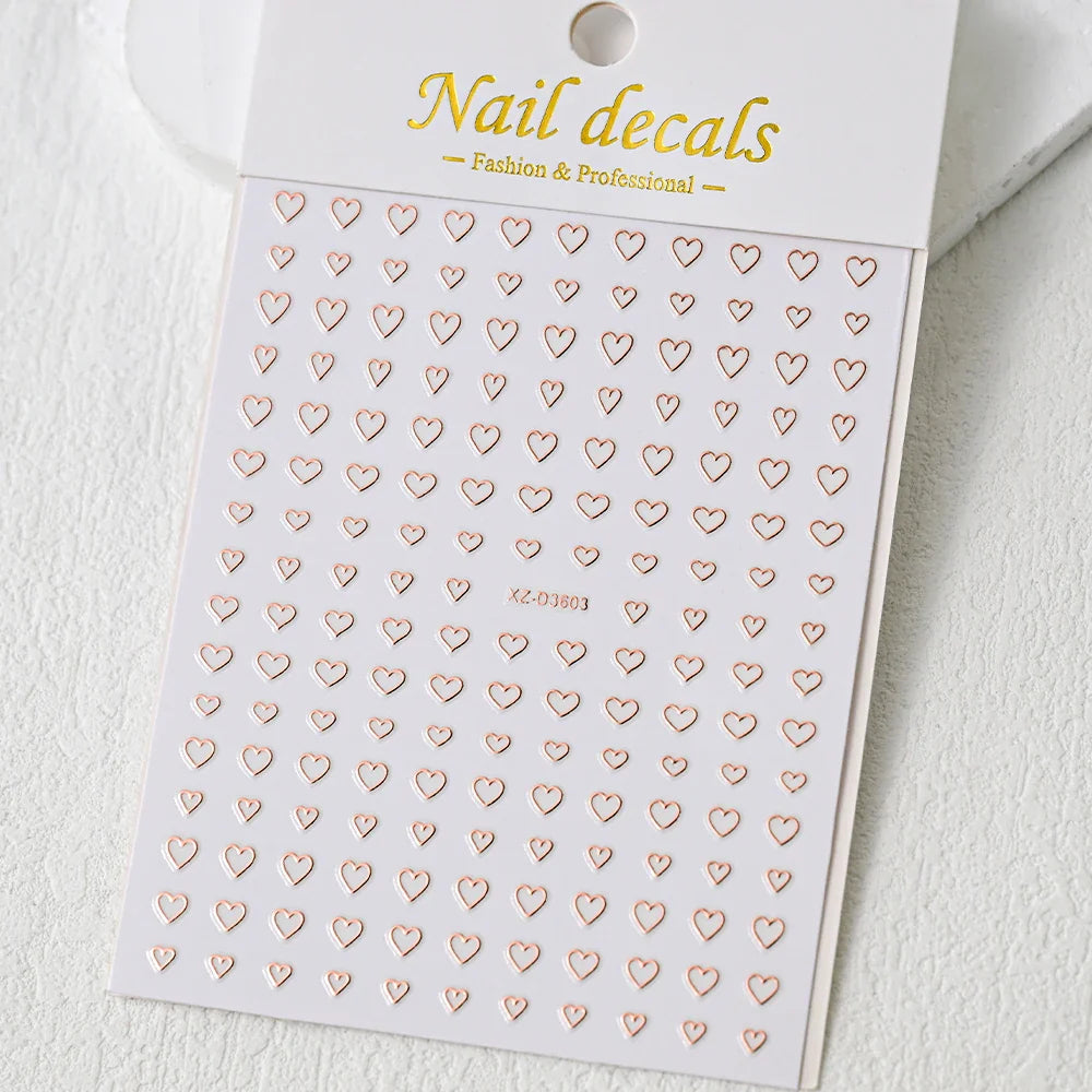 1Sheet Laser Star Nail Stickers 3D Metallic Mirror Gold/Silver Irregular Star Manicure Decals Y2K Self Adhesive Nails Decoration (ONLINE ORDER ONLY)