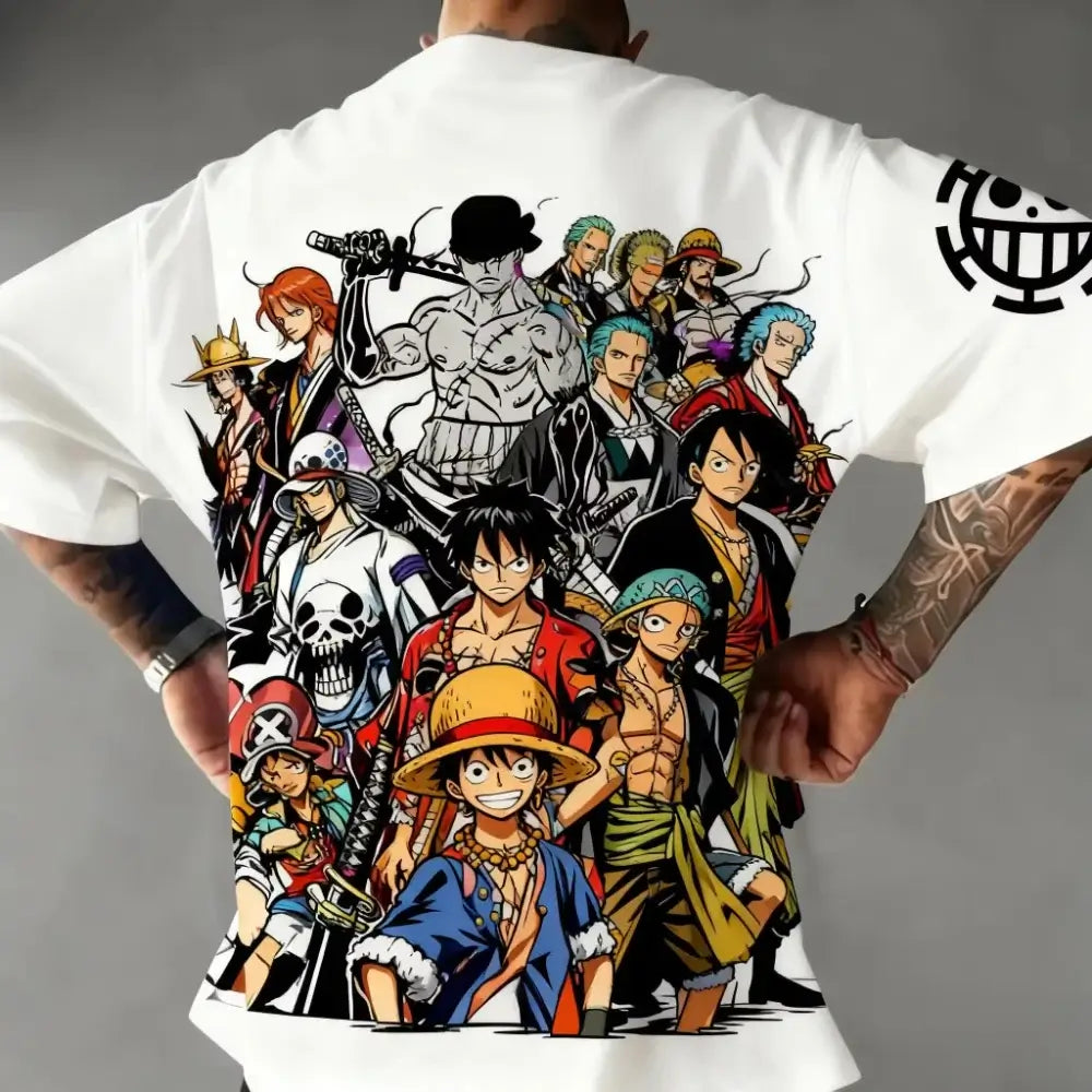 MINISO One Piece TShirt: Luffy Zoro Sanji Cotton Graphic Tee 2026 (ONLINE ORDER ONLY)