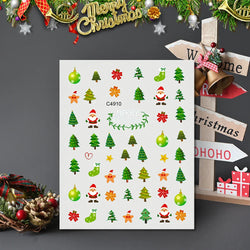 1PCS Laser Gold Snowflake Christmas Tree Nail Sticker 3D Adhesive Nail Decals Nail Art Accessories New Christmas Decoration 2024 (ONLINE ORDER ONLY)