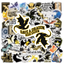 10/30/50pcs Fantasy Fourth Wing Novel Graffiti Stickers Cartoon Decals Laptop Fridge Skateboard Car Phone Waterproof Sticker Toy (Online Order Only)