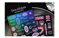 Korea Ins Sweet Love Chain Dialog Decorative Stickers Hand Account Idol Card DIY Material Sticker Personalized Kawaii Stationery (ONLINE ORDER ONLY)