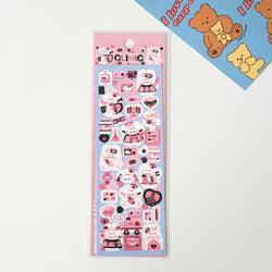 5Pcs Korean ins Cute Dog Rabbit Decorative Stickers Hand Account Idol Card DIY Material Scrapbooking Sticker Kawaii Stationery (ONLINE ORDER ONLY)