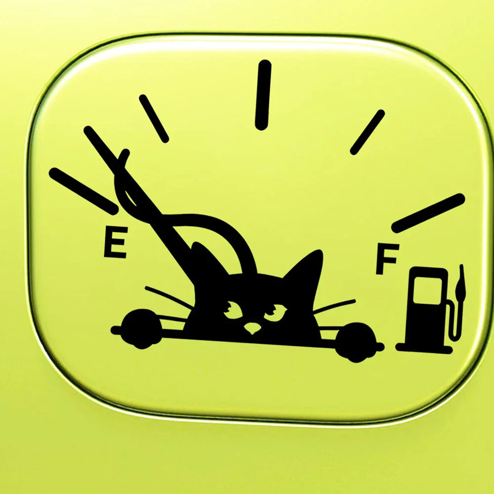 Peeping Cat Full Gas Gauge Sticker for Car Fuel Tank Cap Door Decoration Automotive Supplies Outdoor Stickers Pvc Vinyl Decals (ONLINE ORDER ONLY)