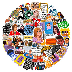 Cartoon Friends Stickers 10/30/50PCS Waterproof Decals for Skateboard, Laptop, Phone, Luggage, Guitar (ONLINE ORDER ONLY)