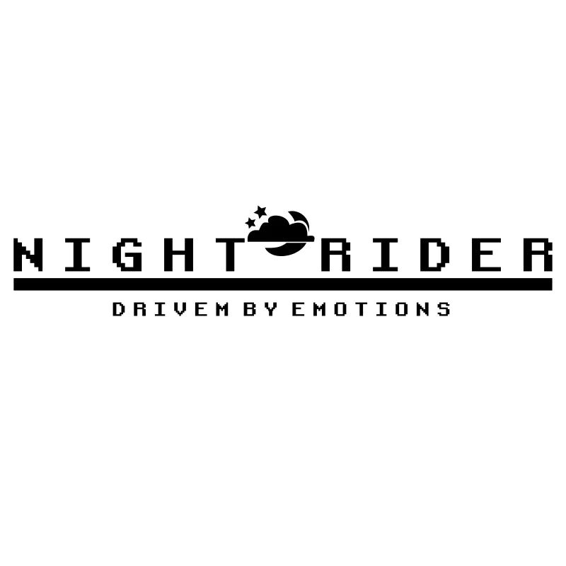 Night Rider for Car Sticker Decoration Windshield Banner JDM Stickers Sports Style External Accessories Waterproof Vinyl Decals (ONLINE ORDER ONLY)