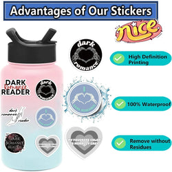 50/52pcs Romance Bookish Spice Reader Stickers Pink Girl Cartoon Decals Aesthetic Decals Phone Laptop Diary Sticker Kids Toys (ONLINE ORDER ONLY)