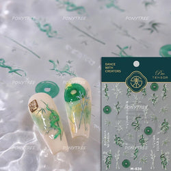Blue Butterfly Planet Star Conch Snake Shell Clam Pearl Whale Jellyfish Moon Adhesive Nail Art Stickers Dreamy Manicure Decals (Online Order Only)