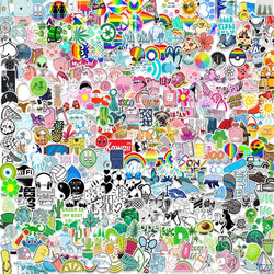 400PCS Cute Cartoon Stickers for DIY Journaling, Phone, Skateboard, Laptop, Helmet Decals (ONLINE ORDER ONLY)