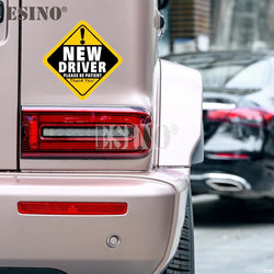 Car Styling Warning Please Be Patient New Driver Decorative Adhesive PVC Waterproof Sticker Whole Body Glass Vinyl Decal (Online Order Only)