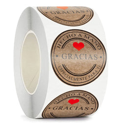 500pcs/roll Flowers Thank You Sticker Labels Round Reward Stickers Wedding Party Decor Envelope Seals Stickers Stationery (Online Order Only)