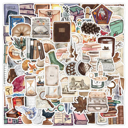 Retro Cartoon Stickers Decals Set for Kids DIY Diary Suitcase Scrapbook Phone Laptop Bike Vintage Gift (ONLINE ORDER ONLY)