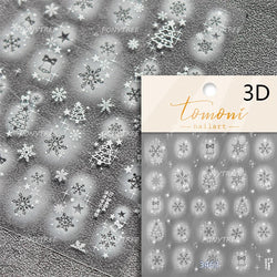 Hot Stamping Christmas Tree Bell Bowknot Cane Snowman Star Adhesive Nail Art Stickers Snowflake Glitter Powder Manicure Decals (ONLINE ORDER ONLY)