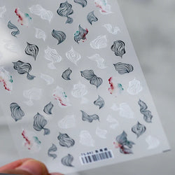 Varied Fish Red Koi Carp Mermaid Lucky Chinese 3D Self Adhesive Nail Art Sticker Cute DIY Cartoon Ocean Manicure Decal Wholesale (ONLINE ORDER ONLY)