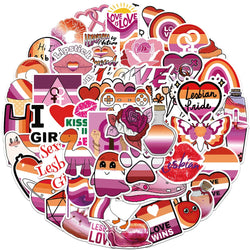 10/30/50PCS Purple Lesbian Graffiti Stickers Cartoon Decal Skateboard Laptop Motorcycle Luggage Phone Bike Waterproof Sticker (ONLINE ORDER ONLY)