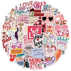 10/30/50PCS Inspirational Self Love Graffiti Stickers Decal for Kid Toy Aldult Gift DIY Laptop Motorcycle Car Meaningful Sticker (Online Order Only)