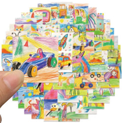 10/30/50PCS Cute Cartoon Painting Stickers Decals DIY Phone Suitcase  Notebook Fridge Bike Guitar Funny Decals Waterproof Toys (ONLINE ORDER ONLY)