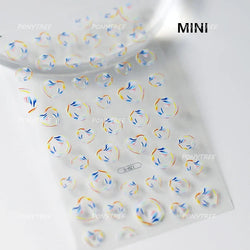 Romantic Mermaid Tail Water Bubbles Seahorse Shell Starfish Coral Pearl Pendant Self Adhesive Nail Art Stickers Manicure Decals (Online Order Only)