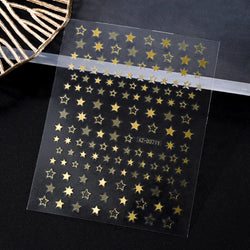 1pc 3D Gradient French Nail Stickers with Crown & Tassel Design Gold Silver Lines Self-Adhesive Nail Art Waterfall Manicure Foil (Online Order Only)