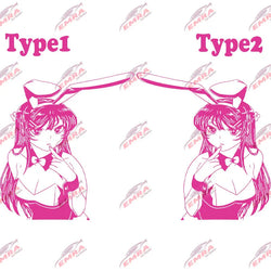 Anime Sticker Rabbit Girl For Car Stickers Decoration Window Door Rear Windshield External Accessories Die Cutting Vinyl Decals (ONLINE ORDER ONLY)