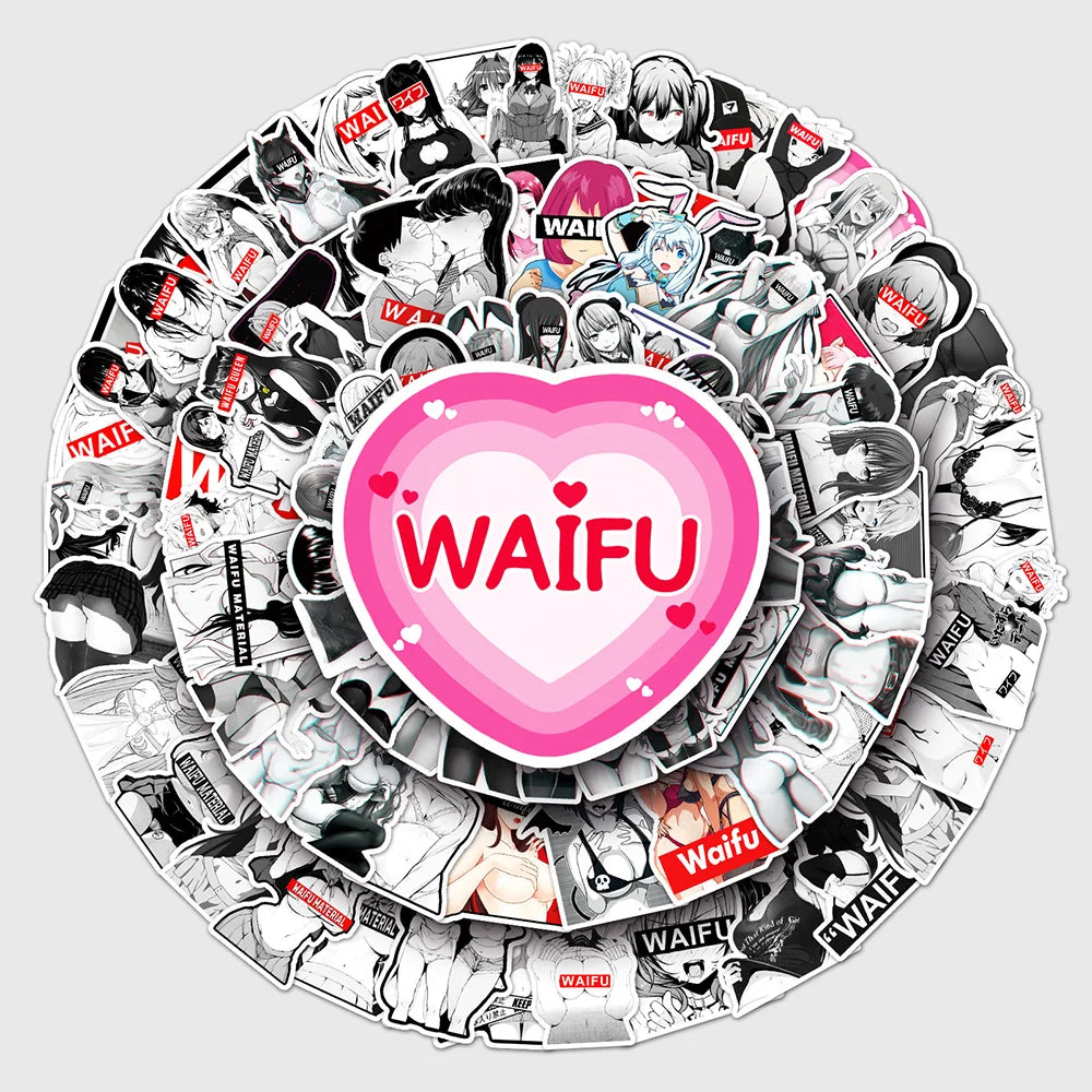 Anime Waifu Bunny Girl Stickers Pack - Laptop, Phone, Luggage, Skateboard Decals (ONLINE ORDER ONLY)