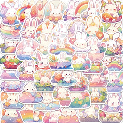 10/30/50PCS Rainbow Rabbit PVC Sticker Aesthetic Children's Korean Decoration Scrapbooking Stationery School Supplies for Kids (ONLINE ORDER ONLY)