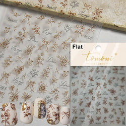 Dreamy Charming Shiny Beautiful Black White Butterfly Flower Love Heart Bowknot 5D Self Adhesive Nail Art Sticker Manicure Decal (ONLINE ORDER ONLY)