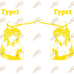Anime Sticker Rabbit Girl For Car Stickers Decoration Window Door Rear Windshield External Accessories Die Cutting Vinyl Decals (ONLINE ORDER ONLY)