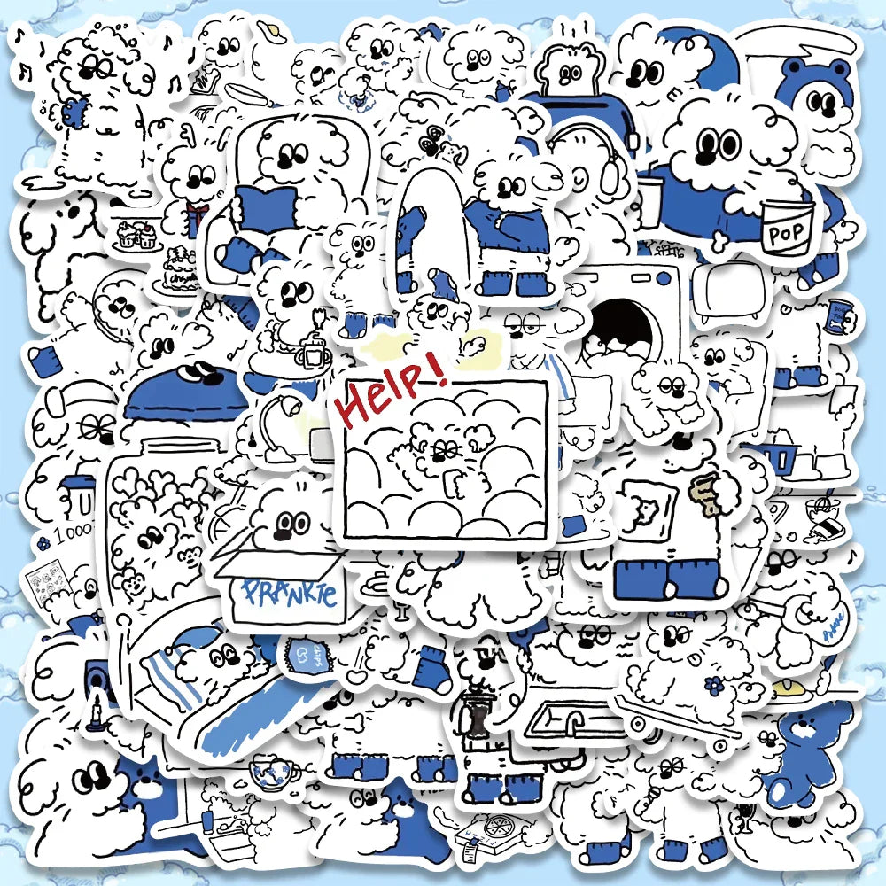 65PCS Kawaii Puppy Dog Stickers Waterproof for Luggage, Fridge, Laptop (ONLINE ORDER ONLY)