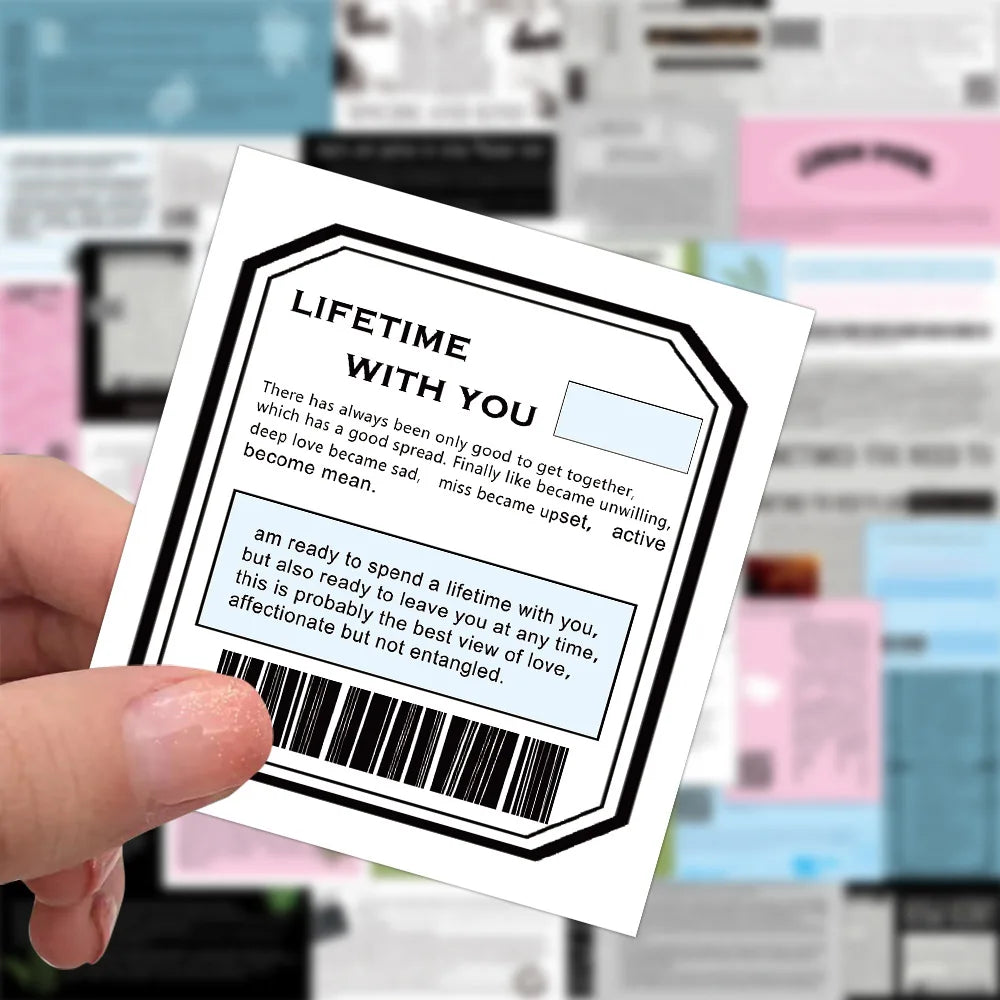 10/30/60PCS Cute Motivational Phrase Stickers Decals For Notebook Bike Phone Laptop Bike Fridge Luggage Car Funny Graffiti Toys (ONLINE ORDER ONLY)