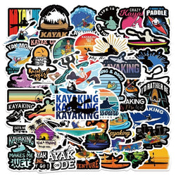 Kayak Stickers Waterproof Vinyl Decals for Water Bottle Laptop Car Skateboard Phone (Online Order Only)
