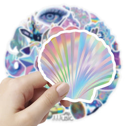 10/30/53pcs VSCO Holographic Laser Cartoon Waterproof Stickers Decoration Stationery Laptop Phone Suitcase Scrapbook Sticker Toy (ONLINE ORDER ONLY)