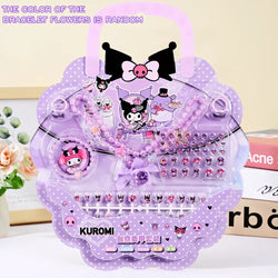 1Set(12Pcs+Jelly Glue+Stickers+Hairpin) Children Acrylic Fake Nails Kuromi Mymelody Cinnamoroll Fake Nails Non-Toxic Kid Gifts * (Online Order Only)