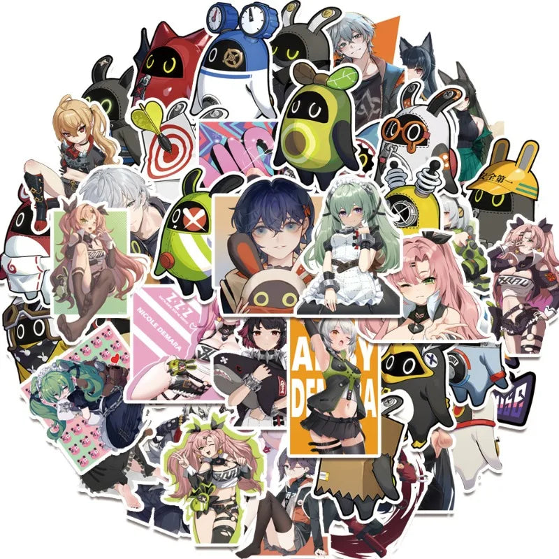50pcs Absolute Zero Game Graffiti Stickers for Laptop, Phone, Scooter, Cup, Suitcase, Stationery, Refrigerator (Online Order Only)