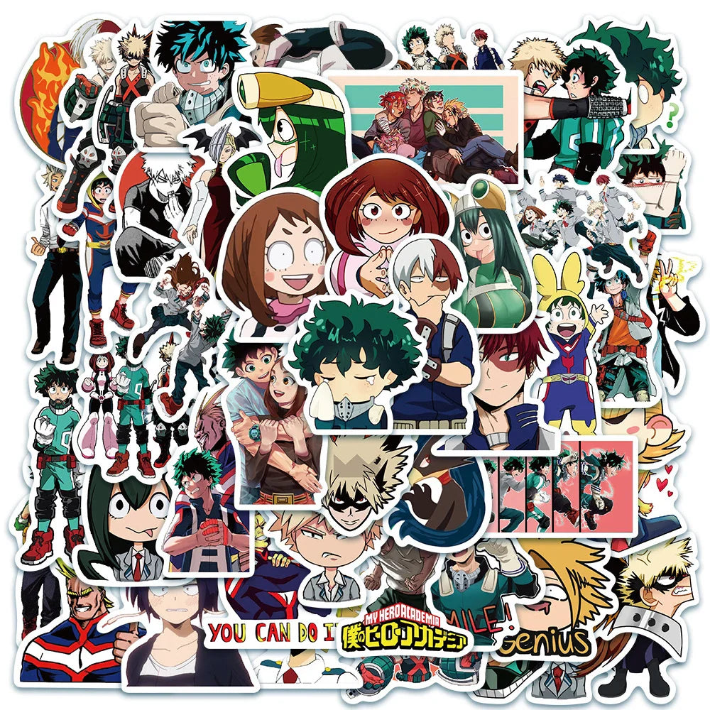 My Hero Academia Stickers Deku Bakugou All Might Anime Decals 10/30/50/100pcs (ONLINE ORDER ONLY)