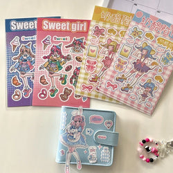 Cute Rabbit Panda Girl Stickers Diary Scrapbooking DIY Album Decoration Sticker Aesthetic Personalized Kawaii Korean Stationery (ONLINE ORDER ONLY)