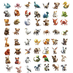 58pcs Origami Aanimal Stickers for Kids Boys Girl Baby Toys Shower Wall Decal For Notebook Water Bottle Luggage Laptop Phone (ONLINE ORDER ONLY)