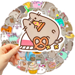 10/30/50PCS Kawaii Chunky Cat Stickers Cute Cartoon Decals Decorative DIY Phone Stationery Scrapbook Guitar Bike Kids Sticker (ONLINE ORDER ONLY)