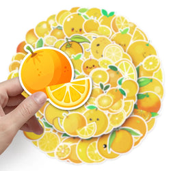 50PCS Cartoon Orange Cute Graffiti Scooter Laptop Waterproof Stickers Toys Tablet Decoration Graffiti Decals Sticker (Online Order Only)